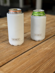 Dove White Insulated Double Wall Stainless Steel Skinny Bottle Can Cooler