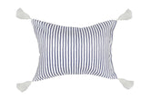 Mediterranean Inflatable Beach Pillow With Tassels , PVC Insert, Water Resistant