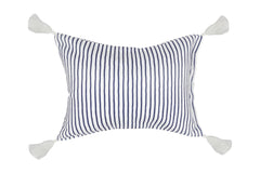 Mediterranean Inflatable Beach Pillow With Tassels , PVC Insert, Water Resistant