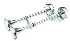 VETUS Double trumpet horn, 12 V, stainless steel (AISI 304), set high pitch and low pitch H12D
