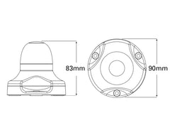 360deg S/Mnt White/Green 9-33v