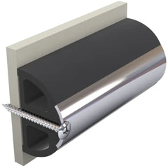 VETUS Vinyl rubbing strake, dark grey, HARO5S 50 x 34 mm, excl. inlay, coil of 30 m, (price per m) HARO5SL
