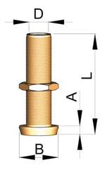VETUS Bronze rudder gland Ø 40 mm, L= 205 HENKO40
