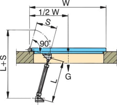 VETUS Electro-hydraulic lifting system L=500 mm 12 V, 125 kgf HL12500A