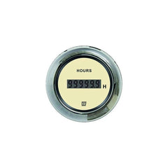 VETUS Hour counter, cream, 12/24 V cut-out size Ø 52 mm HOURCN