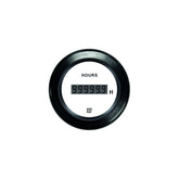 VETUS Hour counter, white, 12/24 V, cut-out size Ø 52 mm HOURCW