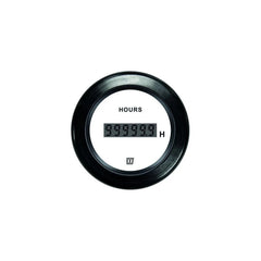 VETUS Hour counter, white, 12/24 V, cut-out size Ø 52 mm HOURCW