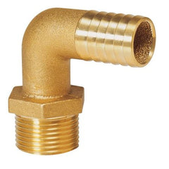 VETUS Hose pillar, brass, 90 degree angled, G1 1/4", hose Ø 32 mm HPM11/4B