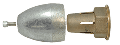 CDZPN-H 2″ Shaft Propeller Nut Zinc Anode