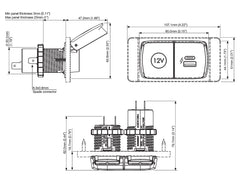 Flip Pro Duo USB-A/C & 12V Power Socket