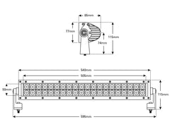 LED Light Bar 20 Straight NEW