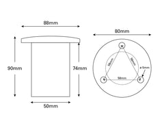 Deck Filler Lockable w/Key S/S Fuel 50mm