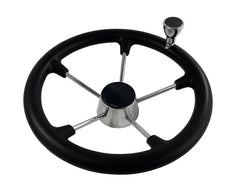 Steering Wheel F/Cover Blk w/Knob 343mm