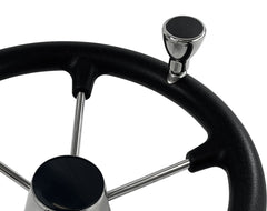 Steering Wheel F/Cover Blk w/Knob 343mm