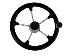 Steering Wheel F/Cover Blk w/Knob 343mm