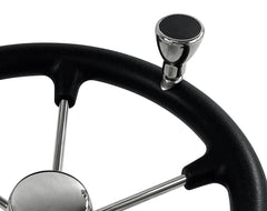 Steering Wheel 5 Spoke S/S Cap w/Knob 343mm