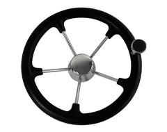 Steering Wheel 5 Spoke S/S Cap w/Knob 343mm