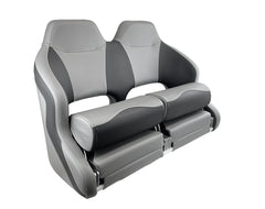 Seat H99 Dbl Flip-Up DustyGry/Black