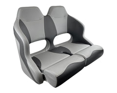 Seat H99 Dbl Flip-Up DustyGry/Black