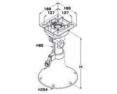 Seat Pedestal Bell Adj. 330-430mm