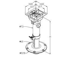 Plug-In Pedestal Adj. 330-480mm