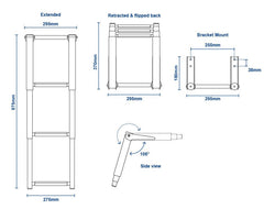 Ladder Telescopic with Top Rail 3 Step