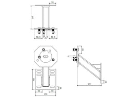 Spare Trailer Wheel Mnt Alloy Lge