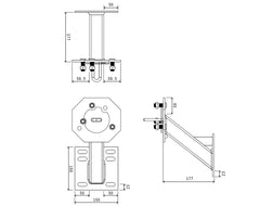 Spare Trailer Wheel Mnt Alloy Lge