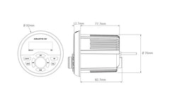 Marine Stereo GP1 Gauge Size