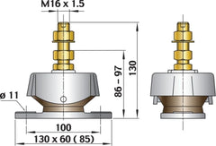 VETUS Flexible engine mount type K40A KSTEUN40A