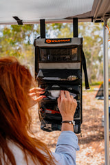 Medium Canvas Utility Roll, Hangable Camping Storage Organise for Toiletries, Kitchen Utensils, Tools & More - 400GSM Ripstop Canvas 60x24cm