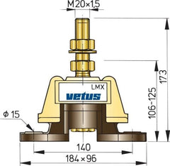 VETUS Flexible engine mount type LMX500 LMX500