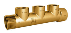VETUS Manifold, bronze, with G3/4" male/female thread, and 2 x G1/2" female thread MAN2G1/2