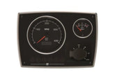 VETUS Aluminium engine panel type MPA22, 12 V, 2 white instruments (0-5000 rpm) MPA22KBW25