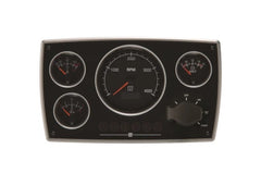 VETUS Aluminium engine panel, second generation, 24 V, 4 black instruments (0-4000 rpm) MPA34KBS4