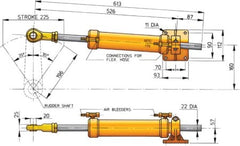 VETUS Cylinder type MTC175, for Ø 10 mm tubing, (incl. 10 mm connectors) MTC17510