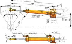 VETUS Cylinder type MTC72, for Ø 10 mm tubing, (incl. 10 mm connectors) MTC7210