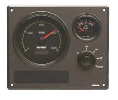 VETUS 2nd gen engine panel MP34, 24 V, 4 black instruments, (0-4000 ) MP34KBS4