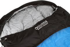 Murray Hooded Sleeping Bag in black and Navy blue color