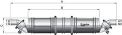VETUS Rotatable waterlock/muffler type NLP340, (5 L), with rotating inlet and outlet for Ø 40 mm hose NLP340