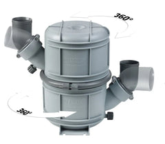 VETUS Rotatable waterlock/muffler type NLP60, with rotating inlet and outlet for Ø 60 mm hose NLP60