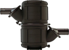 VETUS NAVIDURIN®LLOYDS approved, Black HD rotatable waterlock/muffler type NLP65, with rotating inlet and outlet for Ø 65 mm hose NLP65HD