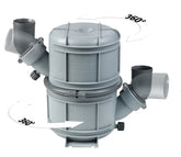 VETUS Rotatable waterlock/muffler type NLP90, with rotating inlet and outlet for Ø 90 mm hose NLP90