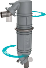 VETUS Rotatable muffler/gooseneck type NLPG, with rotating inlet and outlet for Ø 45 mm hose NLPG45