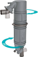 VETUS Rotatable muffler/gooseneck type NLPG, with rotating inlet and outlet for Ø 75 mm hose NLPG75