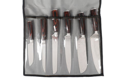 6pc 400gsm Ripstop Canvas Knife Wrap