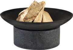 Ignite 59cm Premium Round Firepit/Planter with Granite Look Base - Heavy Duty, Ideal for Outdoor Entertaining