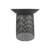 Ignite 56cm Black Steel Round Firepit Planter with Mesh Stand
