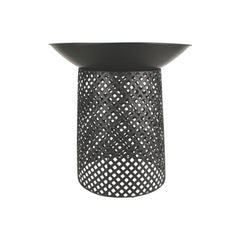 Ignite 56cm Black Steel Round Firepit Planter with Mesh Stand