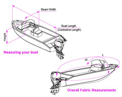 OceanSouth Runabout Boat Storage & Towing Cover 4.1m - 4.3m